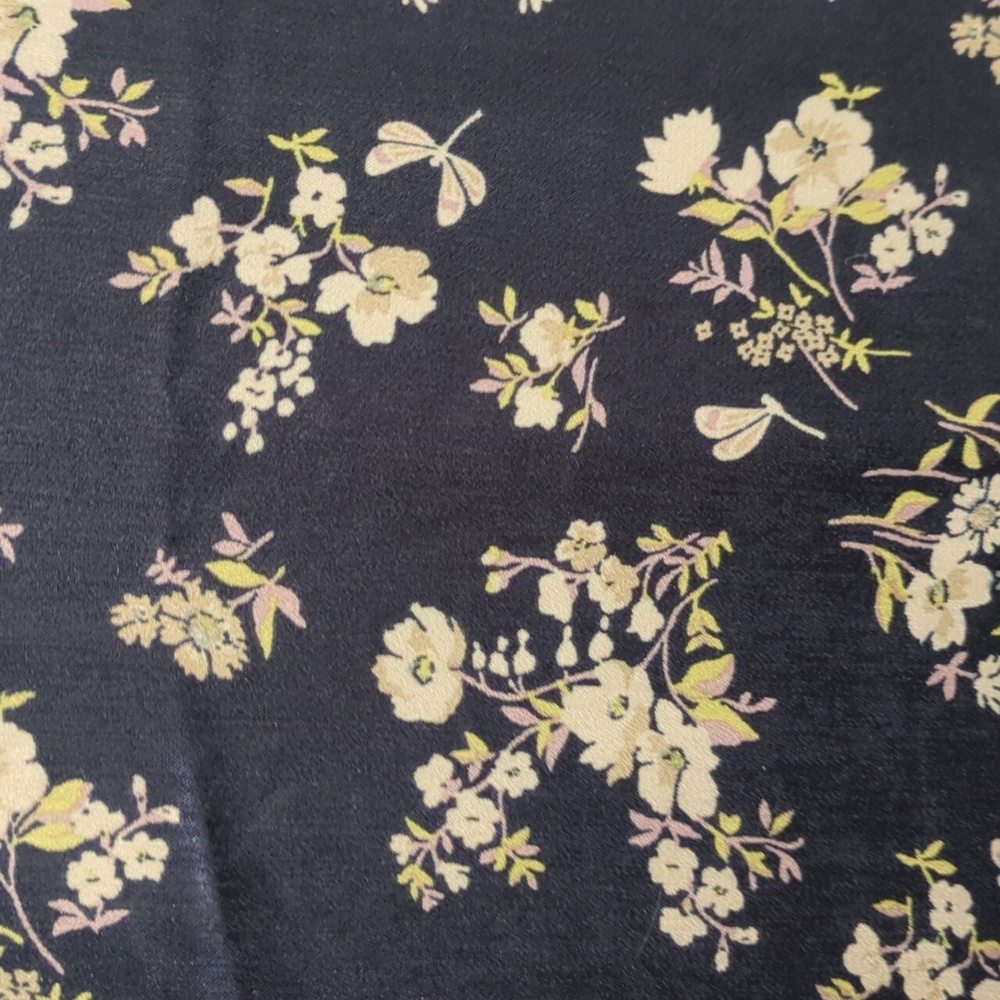 Kenzie x Francesca's Collections navy satin floral lace slip midi dress - Picture 13 of 13